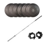 SQ&SN OL Vægtstangssæt 80 kg Sort