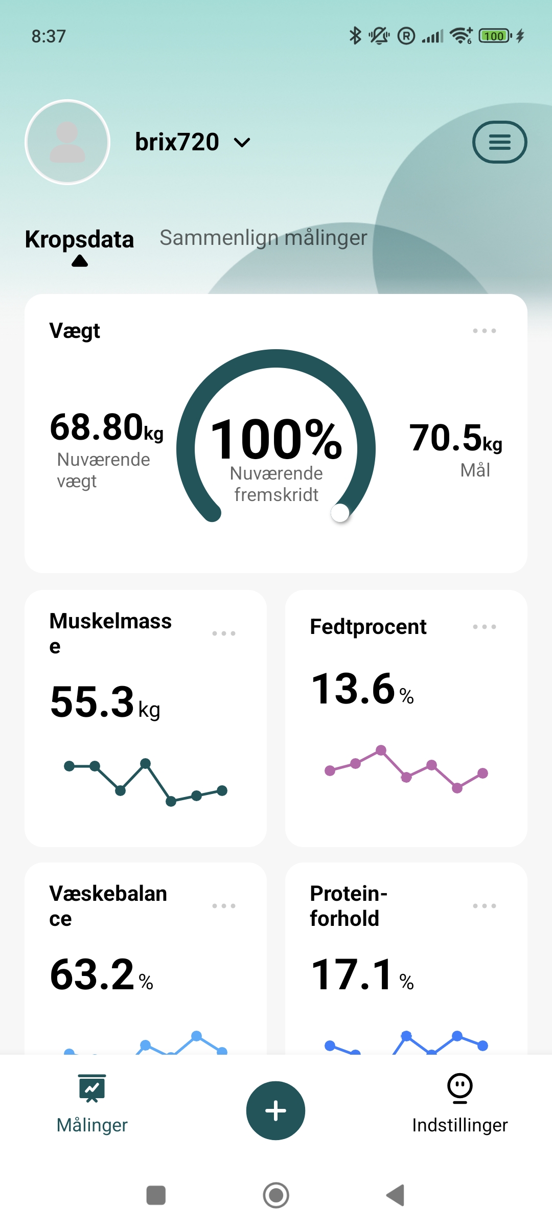 Vellafit app funktioner og data