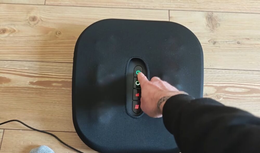 Jeg tænder Fodlux Pro Massage maskine