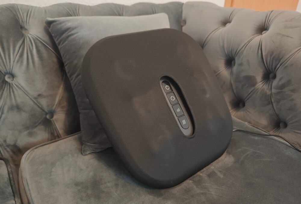 Korrekt position for optimal rygmassage med Fodlux Pro massageapparat