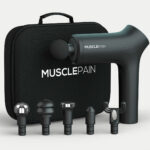 Musclepain Pro Massagepistol - 10 hastighedsindstillinger og 6 massagehoveder - for at reducere ømhed og smerter i muskler og led
